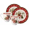 Produktbild: Hutschenreuther Happy Wintertime Geschirr-Set 4-teilig Rot