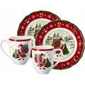 Produktbild: Hutschenreuther Happy Wintertime Kaffee-Set 4-tlg. rot - Weiß