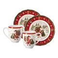 Produktbild: Hutschenreuther Happy Wintertime Geschirr-Set 4-teilig Rot für Weihnachten