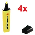 Produktbild: 4 STABILO BOSS ORIGINAL Textmarker gelb Markierung 70/24