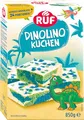 Produktbild: RUF Dinolino Kuchen, dreifarbiger Blechkuchen Zitronen-Geschmack mit Zuckerglasur und bunten Dino-Streuseln, perfekt für Kindergeburtstage und Babyshower-Partys, 850g