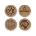 Produktbild: Borussia Dortmund BVB Holz-Untersetzer 4er-Set