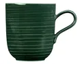 Produktbild: Seltmann Weiden Terra Kaffeebecher, 400 ml, Henkelbecher mit spiralförmigem Relief, Spülmaschinen- und mikrowellenfest, Porzellan, Moosgrün