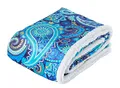 Produktbild: HOME DREAM farbbrillante Paisley Kuscheldecke Decke Tagesdecke Wohndecke Sofadecke Sherpadecke 150x200 cm (Türkis)