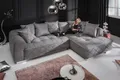 Produktbild: riess-ambiente Big-Sofa DECADENCIA 320cm silbergrau – Samt, XXL, 8 Kissen, variabler Ottomane, Einzelartikel 1 Teile, edle Eckcouch mit Federung & Rundum-Bezug – ideal für große Wohnzimmer