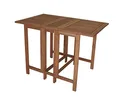 Produktbild: gartenmoebel-einkauf Doppel Klappentisch Balkon Tisch 107x65x74cm rechteckig, Eukalyptus geölt, braun, FSC®-Zertifiziert
