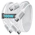 Produktbild: Aioneus USB C Kabel, 100W Schnellladekabel [2Stück 1M+1M] 5A Nylon Typ C