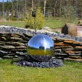 Produktbild: Edelstahl Kugel für Bau Gartenbrunnen Kugelbrunnen Garten Brunnen Wasserpiel