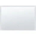 Produktbild: BELIANI Badspiegel Silber / Transparent 80 x 60 cm mit LED Beleuchtung rechteckig Elegant Modern - Silber