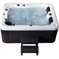 Produktbild: HOME DELUXE - Outdoor Whirlpool BEACH plus Treppe und Thermoabdeckung - Dunkelgrau