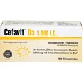 Produktbild: Cefavit D3 1,000 I.E. Tabletten für Knochen, Zähne, Immunsystem, Muskeln und Calciumkonzentration im Blut, 100 St. Tabletten