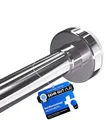 Produktbild: MEISENBERG Gardinenstange zum Klemmen 110-200cm, Silber, Ø 25 mm, Duschstange ohne Bohren - Vorhangstange Klemmstange für Fenster, Dusche, Terrasse und Trennwand - 1Stück
