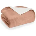 Produktbild: Wohndecke Sherpa-Fleecedecke, Oeko-TEX Zertifiziert, Blumtal, hochwertig, weich, warm, flauschig rosa 150 cm x 200 cm