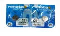 Produktbild: 2x 321 Renata Knopfzelle 1,5V Batterie V321 ,SR616SW,SR65,GP321 Uhrenbatterie