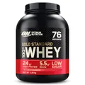 Produktbild: Optimum Nutrition Gold Standard 100% Whey, Proteinpulver, Geschmack Delicious Strawberry, 2.28kg, 76 Portionen