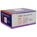 Produktbild: BD MICRO-FINE+ Insulinspr.0,5 ml U100 8 mm 100 St, PZN 07468077