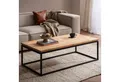Produktbild: FINEBUY Couchtisch FB108262 Akazie Massivholz 120cm Wohnzimmertisch eckig Industrial (Kaffeetisch Modern, Wohnzimmertisch Rechteckig), 120x60x40 cm Sofatisch Akazie Massivholz Metall