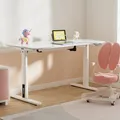 Produktbild: pro.tec Höhenverstellbarer Kinderschreibtisch Ringe 120 x 60 cm Computertisch für Kinder Weiß Schülerschreibtisch