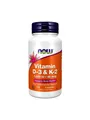 Produktbild: NOW Foods Vitamin D3 + K2 1.000 IE / 45 mcg 120k IMMUNITÄT STARKE KNOCHEN HAUT