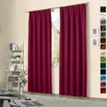 Produktbild: heimtexland ® 2 Stück Thermo Verdunkelungsvorhänge Sonnenschutz Kälteisolierung Verdunkelungsgardinen Kräuselband Vorhang Typ139 Bordeaux HxB ... - bordeaux
