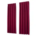 Produktbild: heimtexland Vorhang Blickdicht Thermovorhang Verdunklungsvorhänge 2er Set Kräuselband Deko Gardine Kälteschutz Sonnenschutz Schalldämmung Ökotex Fensterdeko Typ139 Bordeaux weinrot HxB 245x135 cm