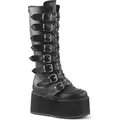 Produktbild: Demonia | Stiefel - Damned-318 - Schwarz Matt - EU 38 - VeganLeder - Hohe Plattform - Bequem und Stylisch - Schwarz - 38