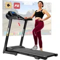 Produktbild: Hop-Sport Laufband für Zuhause HS-1000LB, elektrisch & klappbar, 0.8 bis 14 km/h, Motor: 2,0 PS, Transportrollen, bis 150 kg (Grau)