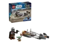 Produktbild: LEGO Star Wars 75436 Der Mandalorianer und Grogu auf ihrem Speeder Bike Bausatz, Mehrfarbig Kunststoff