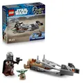 Produktbild: LEGO Star Wars Der Mandalorianer und Grogu auf ihrem Speeder Bike - Set mit Fahrzeug und 2 Star Wars Figuren für Actionabenteuer - Geschenk für Kinder ab 6 Jahren - 75436