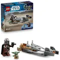 Produktbild: LEGO® Star Wars™ 75436 - Der Mandalorianer und Grogu auf ihrem Speeder Bike