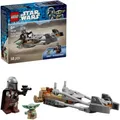 Produktbild: LEGO® Star Wars™ 75436 Der Mandalorianer und Grogu auf ihrem Speeder Bike&