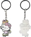 Produktbild: Konix Hello Kitty Schlüsselanhänger - 4 x 4 cm - Metall - Skateboard - Motiv
