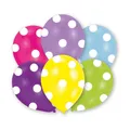 Produktbild: Luftballon ,Ballons,Deko,Geburtstag,Punkte,Polka Dots, Bunt, 6 Stk.