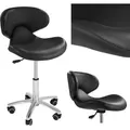 Produktbild: Physa ANDRIA mobiler Kosmetikstuhl auf Rollen, schwarz