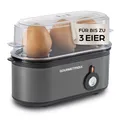 Produktbild: GOURMETmaxx Eierkocher für 3 Eier | Egg Boiler mit Eierstecher im Messbecher | Egg Cooker – 3 Härtegrade für deinen Eierbecher | Design Eierkocher klein – spülmaschinenfeste Teile