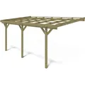 Produktbild: Carport Garagendach 3x5.24 m - 15 m2 - an der Hauswand montiert
