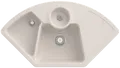 Produktbild: Villeroy & Boch 670801KR Solo Eck Crema Keramikspüle Handbetätigung Eckspüle 90 cm Unterschrank