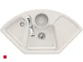 Produktbild: Villeroy & Boch Solo Eck Crema Keramik-Spüle Cremefarben Eckspüle Einbau Küche
