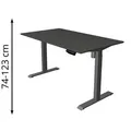 Produktbild: Kerkmann Schreibtisch Move 1, anthrazit / anthrazit, elektrisch höhenverstellbar, 140 x 74-123 x 80cm