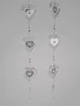 Produktbild: 2er Set Deko Hänger  HEARTS mit 3 großen Herzen L. 110cm Edelstahl Formano F25
