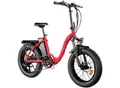 Produktbild: Agon Aurevia E Bike Klapprad 20 Zoll Pedelec für Damen Herren 155 - 195 cm Elektrofahrrad Faltrad 7 Gang Fatbike StVZO rot
