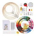 Produktbild: Stickerei Set 205 Stück für Anfänger, 100 Farben Stickgarn, 40 Nähnadeln, 5