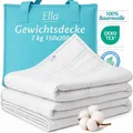 Produktbild: Gewichtsdecke 150x200 7kg  Anti Stress Therapiedecke  Schwere Decke aus 100% ...