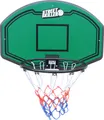 Produktbild: STREETSKILLER Basketballkorb mit Brett & Wandhalterung, 92x61 cm Rückwand, 43 cm Stahlkorb, robustes Netz, für Innen & Außen grün/schwarz | SSK-22