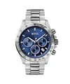 Produktbild: BOSS Herren 43mm Chronograph Quarz Uhr Hero Kollektion mit Silbernem Edelstahlarmband, Blauem Zifferblatt, Datumsfunktion, 3 Sub-Dials, Wasserdicht bis 5ATM - 1513755