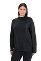 Produktbild: Ulla Popken Damen Pullover, Stehkragen, Langarm, Rippbündchen, Schwarz, 50-52 EU