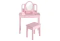Produktbild: roba® Schminktisch Schmink- & Frisiertisch (3-St), Kinderanrichte/ Schminktisch mit Schminkspiegel u. Hocker