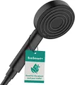 Produktbild: hansgrohe Pulsify S - wassersparender Duschkopf 5,7 l/min (EcoSmart+), Handbrause mit 1 Strahlart (PowderRain), runde Duschbrause (105 mm), Sparduschkopf mit Antikalk-Funktion, Mattschwarz, 24121670