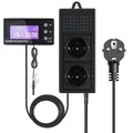 Produktbild: Luxvista 220V Reptilien Thermostat Terrarium Tag Nacht, mit Heizung oder Kühlung, Digital Zeitschaltuhr Temperaturregler Steckdose mit Fühler für Gewächshaus, Aquarium, Terrarium, Reptilien, etc
