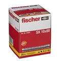 Produktbild: fischer Spreizdübel SX 10 x 80, Schachtel mit 25 Nylondübeln, Dübel für optimalen Halt bei Befestigungen in Beton, Hochlochziegel, Porenbeton, Vollziegel uvm.